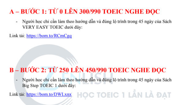 Các bước học TOEIC 4 kỹ năng