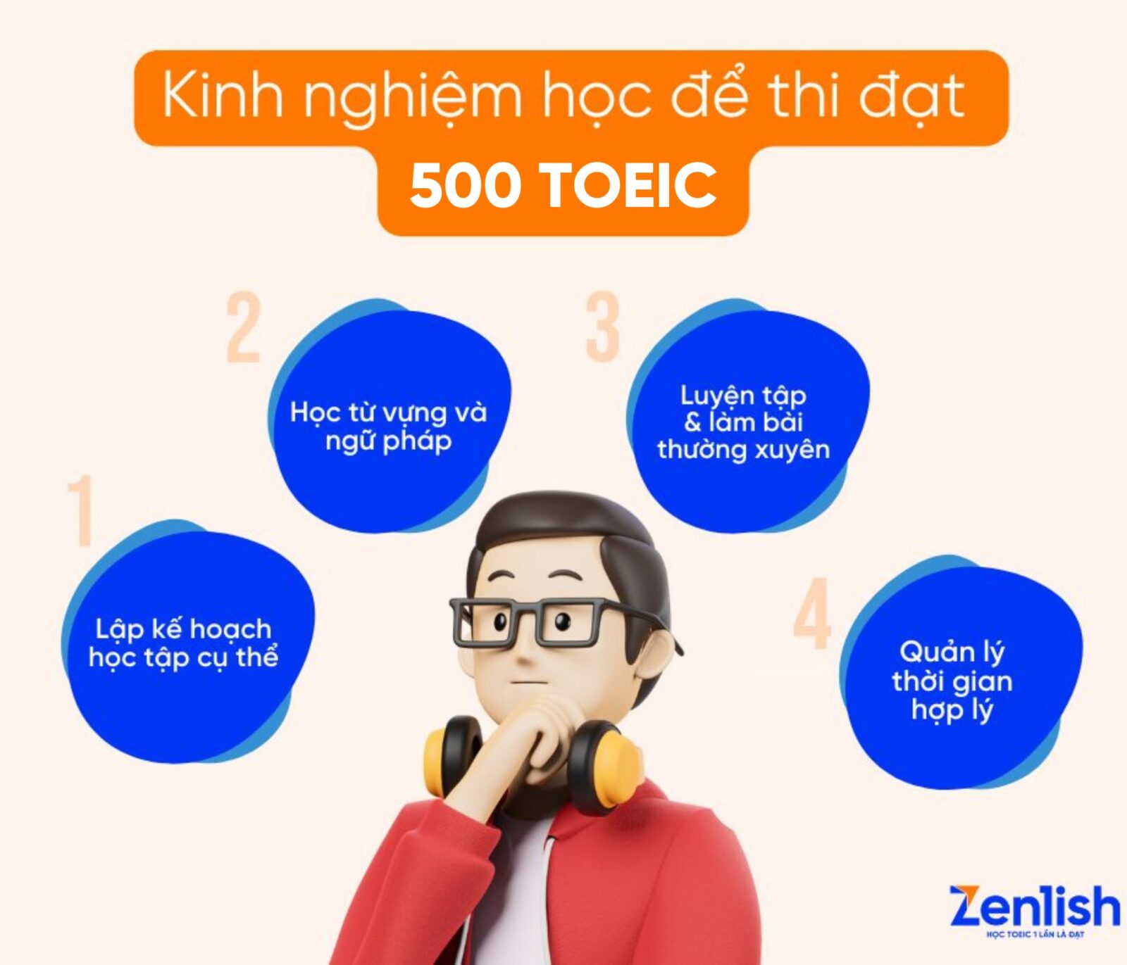 Kinh nghiệm học để thi đạt 500 TOEIC