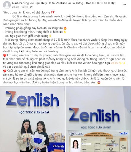 Feedback của học viên Zenlish