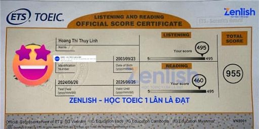 Chứng chỉ của Thùy Linh