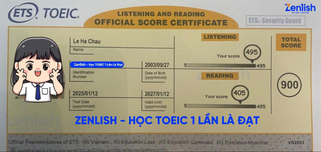 Chứng chỉ của Hà Châu